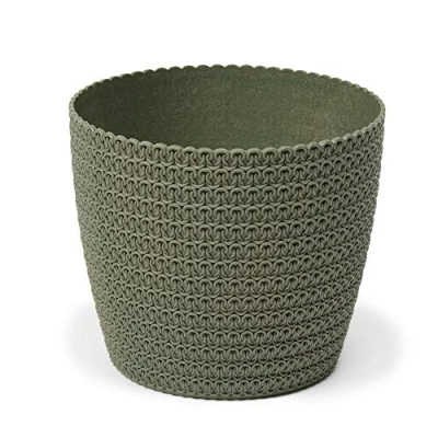 Image of Lamela Eco Flowerpot Herb Plant Flower pot Magnolia Jersey Windowsill Holder Balcony Garden Container Bucket Home Decor Mix! Match! Play! (Ø 190 mm, Forest Green)