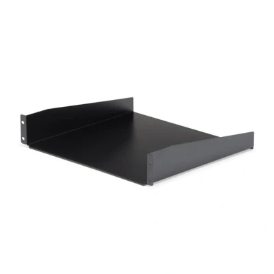 Image of StarTech.com 2U Server Rack Shelf Universal Mount Cantilever for 19&quot; Network Equipment &amp; Cabinet Heavy Duty Steel Weight Capacity 44lb/20kg 16&quot; Deep Tray, Black (CABSHELF)