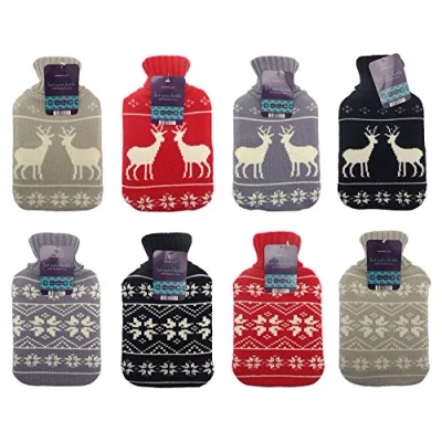 Image of Beamfeature Hot Water Bottle with Nordic Design Knitted Cover