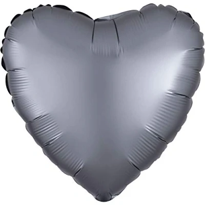 Image of amscan 3991701 SD H:Satin Luxe Graphite Heart