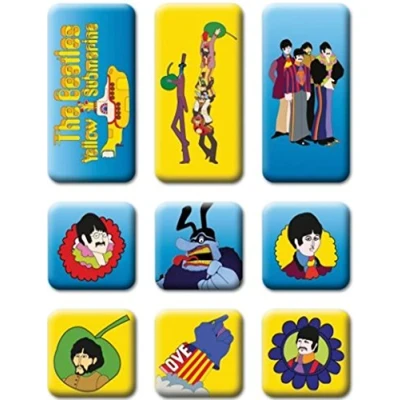 Image of The Beatles Fridge Magnet Set: Yellow Submarine