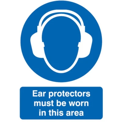 Image of Sitesafe Ear Protectors Must Be Worn in 594 x 420mm RG