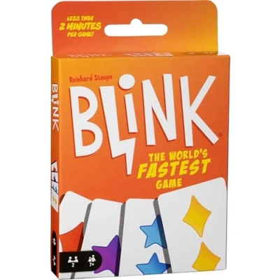 Image of Mattel Games Reinhard Staupe&#039;s Blink Family Card Game, Travel Friendly, with 60 Cards and Instructions, Great for 7 Year Olds Up