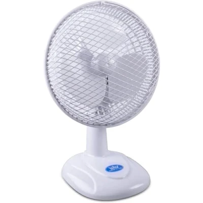 Image of MP Essentials Electric Portable Air Cooling White Desktop Desk Fan (6 Inch)