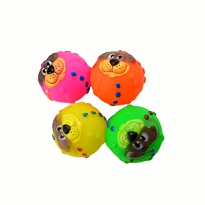 Image of JJ Store Dog Play Ball Squeaker Squeaky Chew Toy for Pet Puppy Cat Kitten Random Color