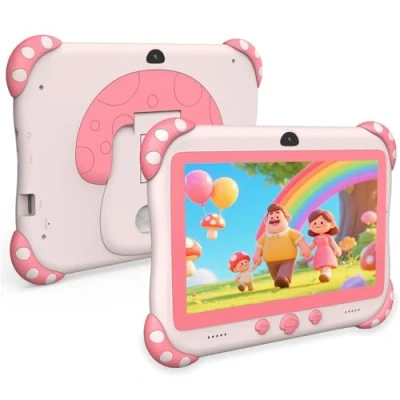 Image of ascrecem Kids Tablets 7 inch Android Tablet for with WiFi Dual Camera Educational Games Parental Control, Children&#039;s Software Pre Installed Kid Proof YouTube Google Play