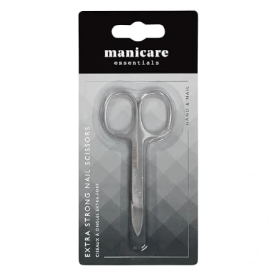 Image of Manicare Extra Strong Nail Scissors, Precision Blades, Quality Surgical Grade Japanese Stainless Steel, Trimming Of Tough Nails, Long Lasting Sharp Manicure And Pedicure, Large Finger Holes