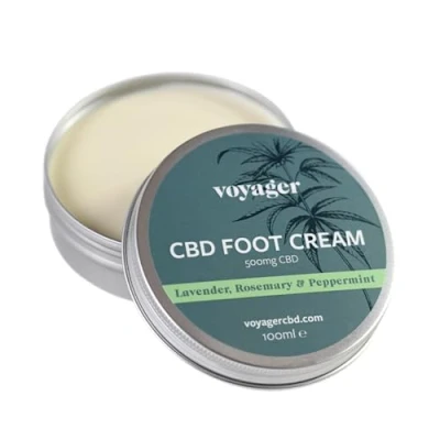 Image of Voyager CBD Foot Cream 500MG Lavender, Rosemary and Peppermint 100ml