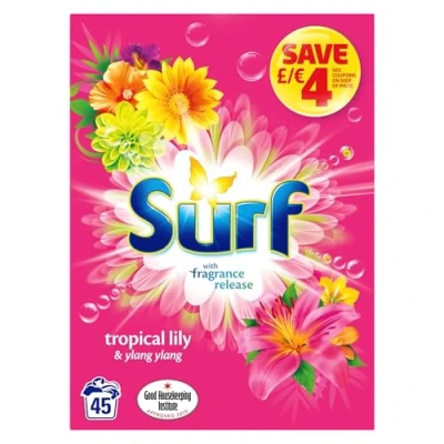 Image of Surf Tropical Lily &amp; Ylang Washing Powder 45 Wash 3.185kg