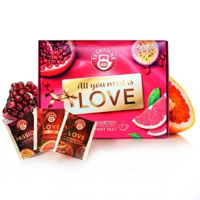 Image of Teekanne All You Need is LOVE Fruit Infusion Tea Collection Selection Gift Box 3 Types 30 Bags 2024