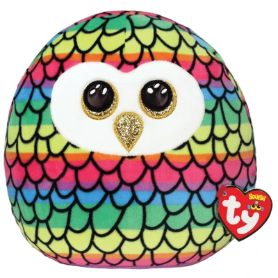 Image of Ty UK Ltd 2005730 Owen Owl Squish A Boo kuscheliges Kissen, Cartoon, Multicolor