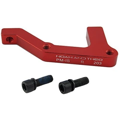 Image of Aluminium Alloy 6061 Disc Brake Adapter Rear 203mm INTERNATIONAL STANDARD / IS Frame to POST MOUNT PM Caliper RED compatible with all brands such as SHIMANO, TEKTRO, MAGURA, AVID etc.