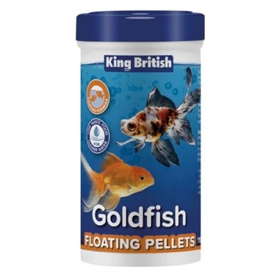 Image of King British Goldfish Floating Pellets 110g Multi Vitamin Complete Food Natural Ingredients Clear Water Formula Brings Fish to the surface For Coldwater