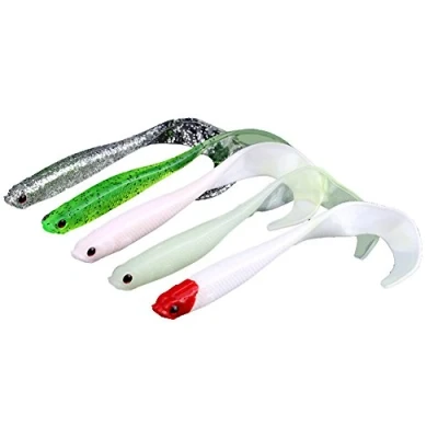 Image of Alomejor Tail Fishing Lures Soft PVC Artificial Baits Life Like Worm for Accessory(Mixed Color)