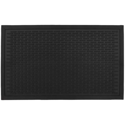 Image of JVL Office Entrance Absorbent Barrier Door Mat, Fabric, Blue/Black, 120 x 180 cm