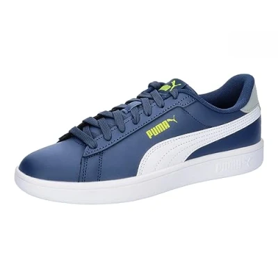 Image of PUMA 3.0 L JR Sneaker, Persian Blue White Lime Smash Cool MID Gray, 4 UK