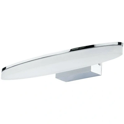 Image of Ola Wall Lamp 6W LED Oval 3000K IP44, 450lm, Polished Chrome/Frosted Acrylic