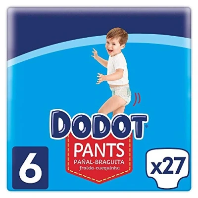 Image of DODOT Pants Diaper Panty Size 6, 27 Diapers, 15 kg, 360 Anti Fugas Fit