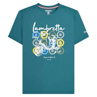 Image of Lambretta Mens Scooter Brand Short Sleeve T Shirt Gulf Coast XL