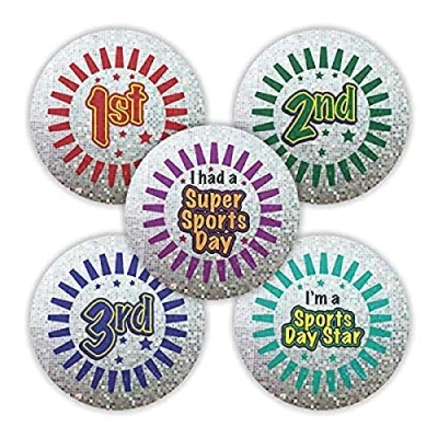 Image of SuperStickers Sparkling 1st, 2nd, 3rd And Sports Day Star Variety Sticker Pack (250 stickers)