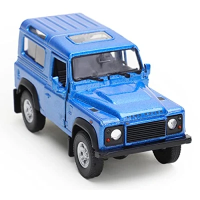 Image of Toyland®4 Inch (10cm) Die Cast Model Land Rover Defender Toy Car Play Vehicles (BLUE)