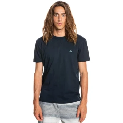 Image of Quiksilver Essentials EN Biologique POUR Basic Tshirt, Men&#039;s, Size: Small, Navy blazer