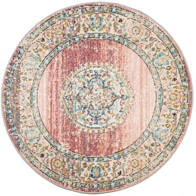 Image of vidaXL Rug ARBIZU Indoor and Outdoor Vintage Design Ø 200 cm