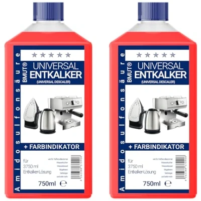 Image of 2 x 750 ml Descaler Universal Concentrate, as For Fully Automatic Coffee Machines, Kettles etc. 6 Descaling / Applications, 125 Each