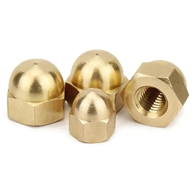 Image of CONPHERON Brass Dome Cap Nuts Copper Hex Nut M10, 2 Pack