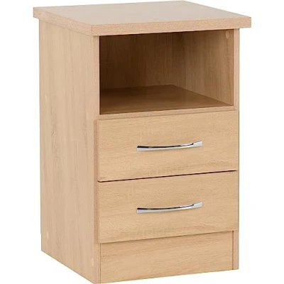 Image of Seconique Nevada 2 Drawer Bedside in Sonoma Oak Effect
