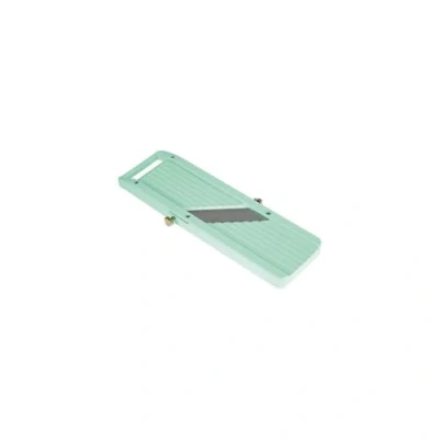 Image of Vogue Kitchen Mandoline, Sage D445, 3 Interchangeable Blades, Safety Guard, ABS Plastic, 0.68lbs, 9.0x30.5x2.5cm