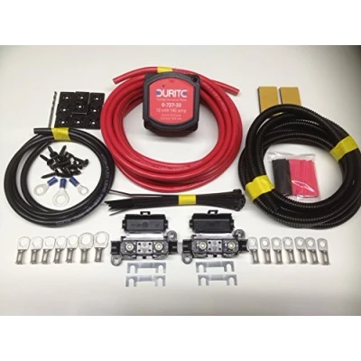 Image of 3mtr Split Charge Relay Kit 12v 140amp Durite Intelligent Voltage Sense SCKD113