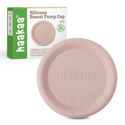 Image of Haakaa Lid New Upgrade Breast Pump Silicone Fits All Pumps Generation 1/2/3 Leakproof Dustproof Blush