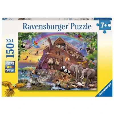 Image of Ravensburger 100385 Dinosaurier,Elefant,Tiger On the go with ark children&#039;s puzzle, Yellow