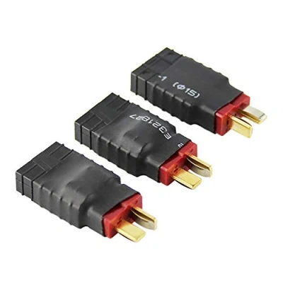 Image of OliYin 3pcs/lot Male Deans to Female TRX Connector Wireless Adapter for RC Charger(pack of 3)