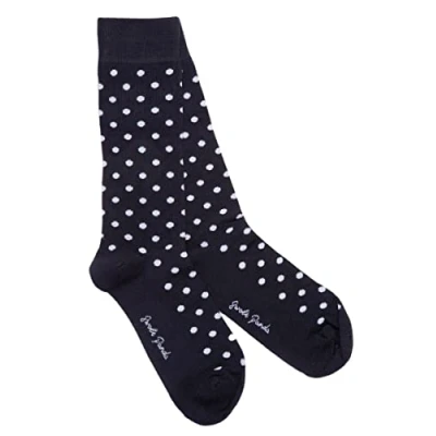 Image of Swole Panda Bamboo Socks UK7 11 Navy Dot Mens
