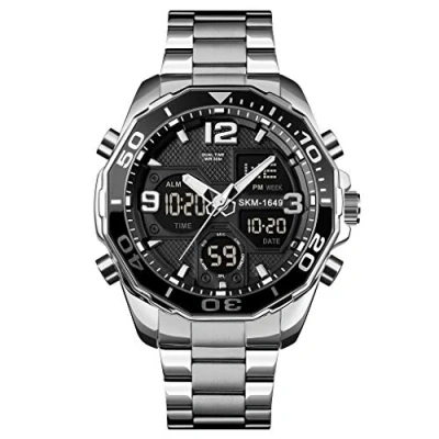 Image of SKMEI Mens Watches Chronograph Stainless Steel Waterproof Date Analog Quartz Watch Business Wrist for Men