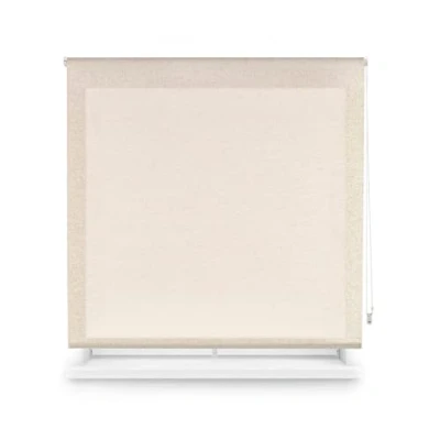 Image of uniestor Natural Linen Roller, Fabric, Beige, 6 x 160 200 cm
