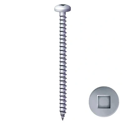 Image of Zinc Square Drive Wood Panhead Screws 8g/10g 4 5mm CHIPBOARD SQ Recess (1000, 4.0 x 25mm (8g 1&quot;))