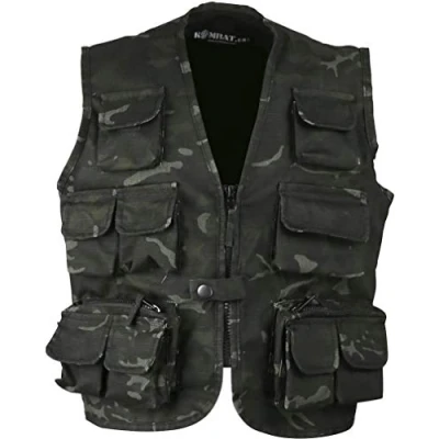 Image of Kombat UK Kids Tactical Vest BTP Black, 7 8 Years