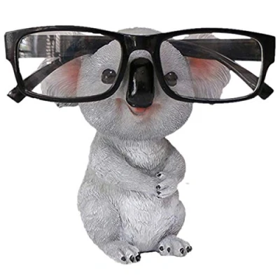 Image of Vaorwne Koala Figurines Animal Statues Resin Glasses Stand Pencil Sunglasses Holder Container Desktop Home Decor Gift A