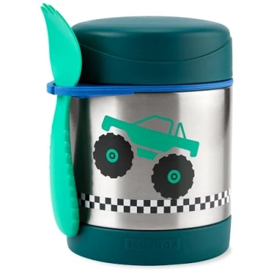 Image of Skip Hop Insulated Baby Food Jar, Sparks Truck, Stainless Steel, Holds 11oz