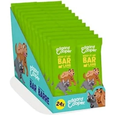 Image of Edgard &amp; Cooper Natural Dog Treats Lamb and Turkey Keep It Up Bar (1 x 30g bar), Grain Free, High in Protein fresh meat, full of essential amino acids for healthy insides