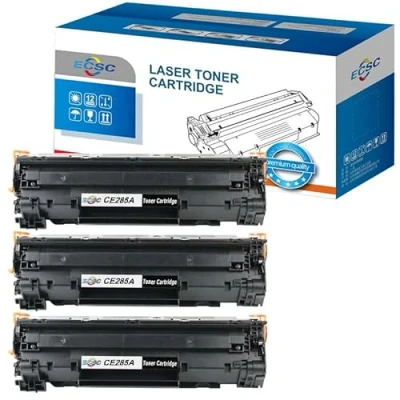 Image of ECSC Compatible Toner Cartridge CE285A Fits For HP LaserJet Pro M1132 MFP M1212nf M1214nfh M1217nfw P1100 P1102 P1102w P1104 P1104w (Black, 3 Pack)