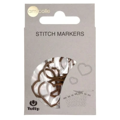 Image of Tulip Stitch Markers, Brown, XL