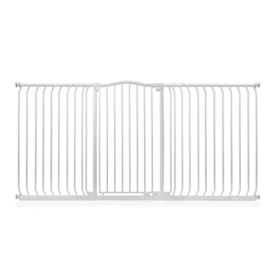 Image of Safetots Extra Tall Curved Top Safety Gate, 188cm 197cm, Matt White, 100cm in Height, Pressure Fit Stair Baby Gate for Doors Hallways and Spaces, Barrier, Easy Installation