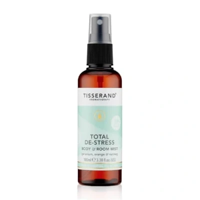Image of Tisserand Aromatherapy Total De Stress MoodFix Mist Orange, Geranium, Nutmeg 100% Natural Pure Essential Oils 100ml Calming Spray