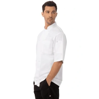 Image of Chefs Works Montreal Cool Vent Unisex Short Sleeve Jacket, White, L / Large Lrg, Chest Size: 44 46 inch 112 117 cm, Mens and Womens A914