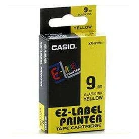 Image of Casio 9mm Label Printer Cartridge Black Print on Yellow Tape