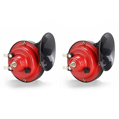 Image of 2Pcs Car Vehicle Auto Horn, 12V 300db Universal Motorcycle Horns Loud kit, Super Train Horn Air Raging Sound Electric Snail For Bikes Truck And Boats